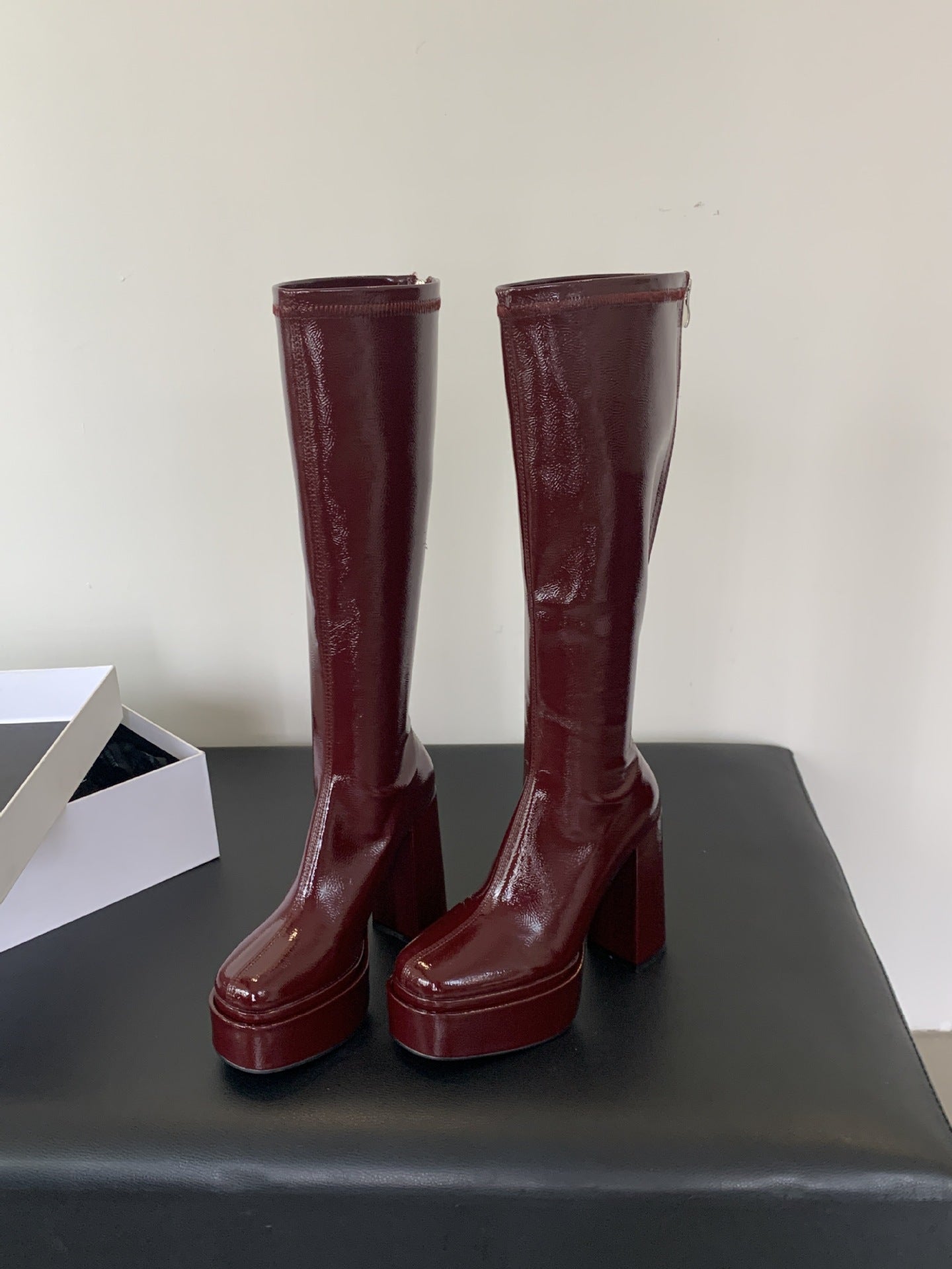 Below The Knee Female Autumn Hot Tall Women's Leather Boots