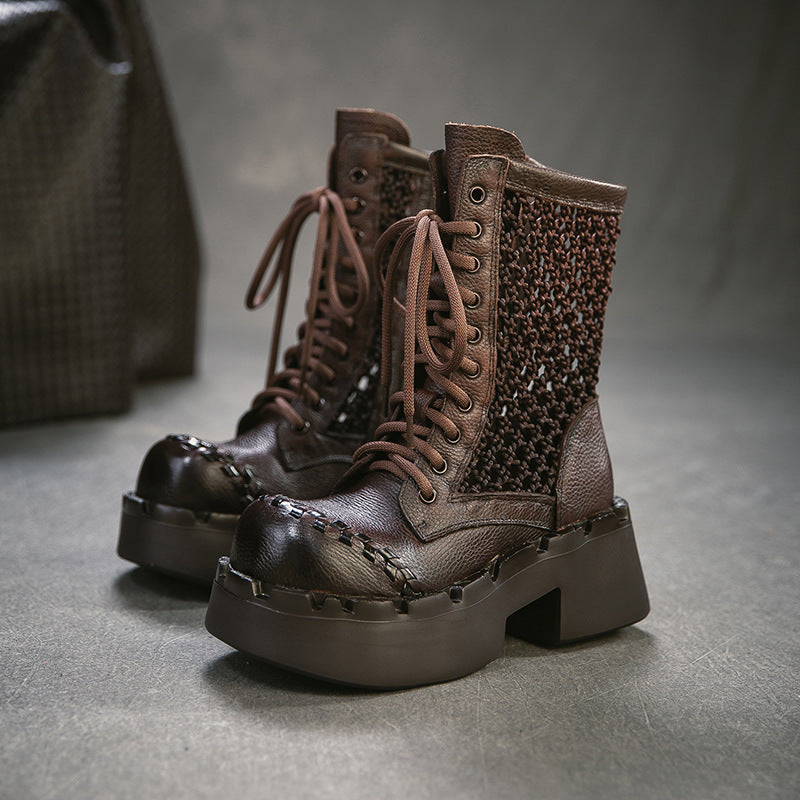 Women's Style Raise The Bottom Long Mesh Platform Sandals