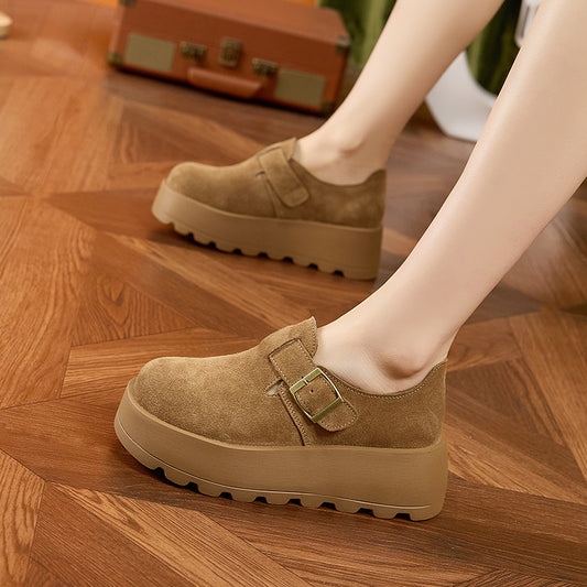 Slouchy Women's Platform Height Increasing Slip-on Women's Casual Shoes