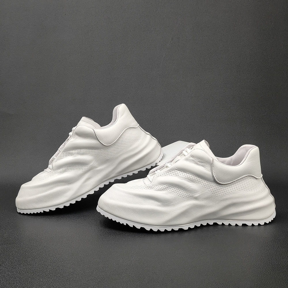 Men's Three-dimensional Embossed Light Luxury Dad Platform Height Increasing Trendy Versatile Casual Shoes