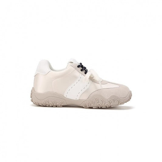 Women's Mercerized Height Increasing Insole Version Crescent Pearl Lace Breathable Women's Sports Shoes