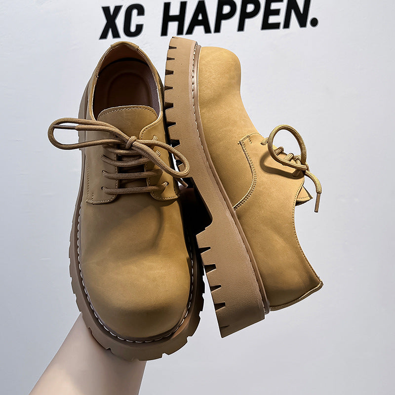 Men's Dr. Martens British Style Big Head Thick Bottom Leather Shoes