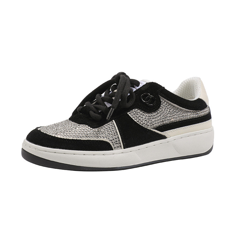 Low Flat Thick Bottom Light Diamond Round Head Sports Skate Heels