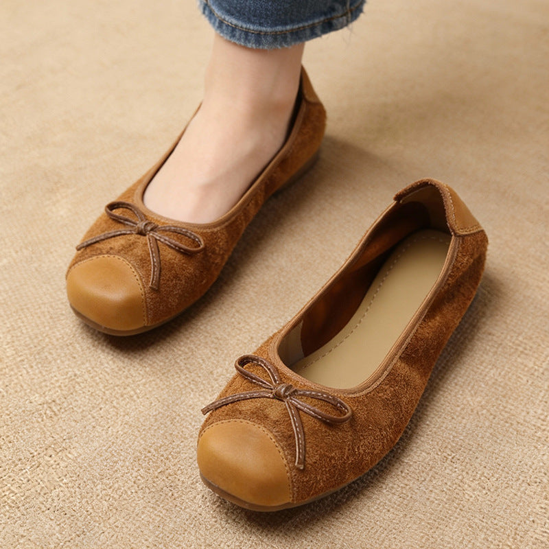 Women's Slip-on Genuine Shallow Mouth Pumps Soft Women's Casual Shoes