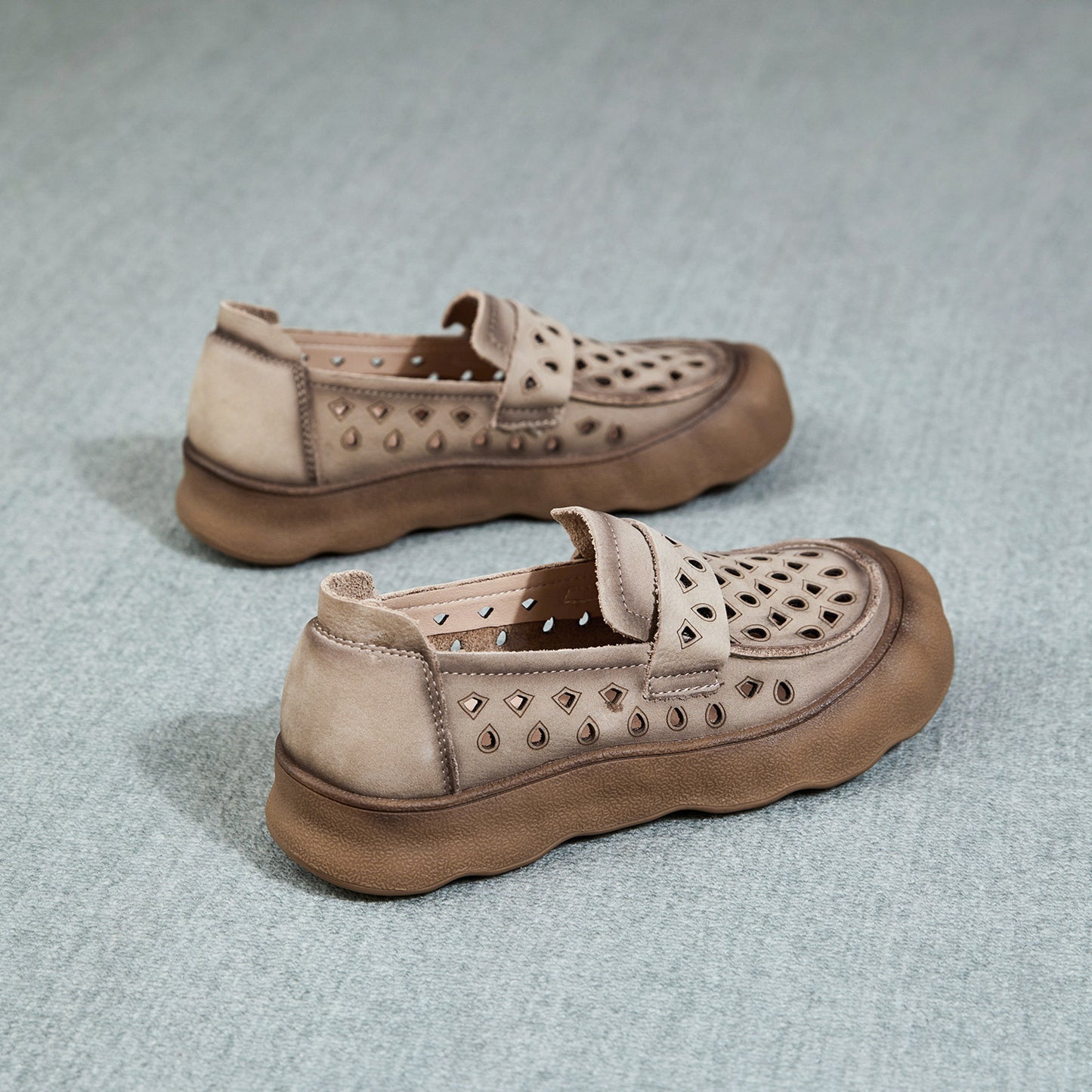 Women's Genuine Breathable One Pedal Soft Bottom Closed Women's Casual Shoes