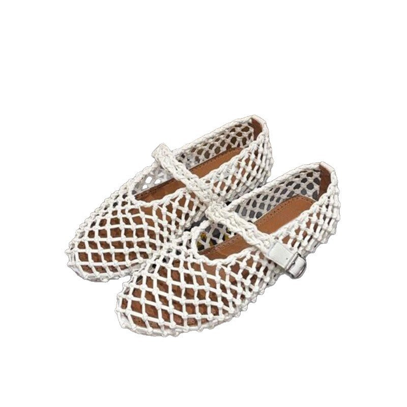 Sheepskin Version Korean Style Niche Woven Women's Fashion Shoes
