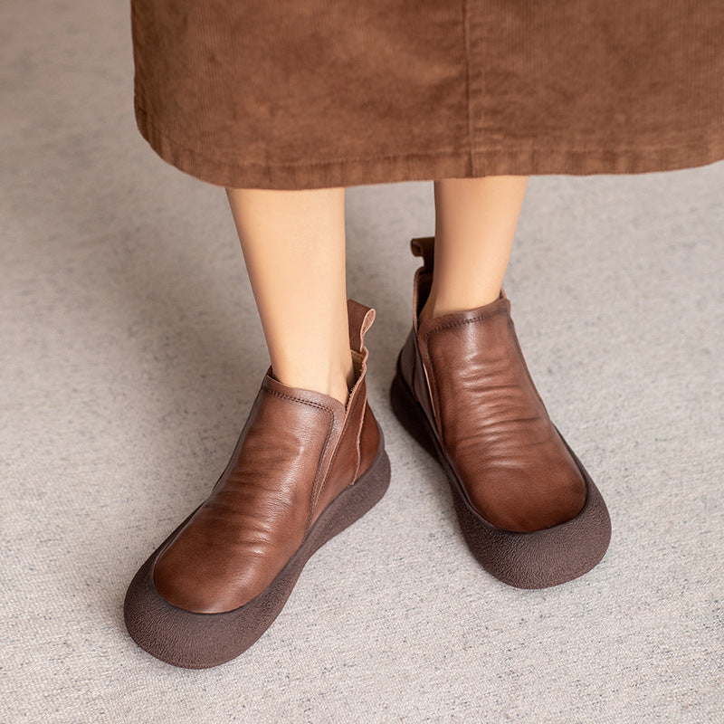 Ankle Retro Handmade Slip-on Knight Low-cut Boots