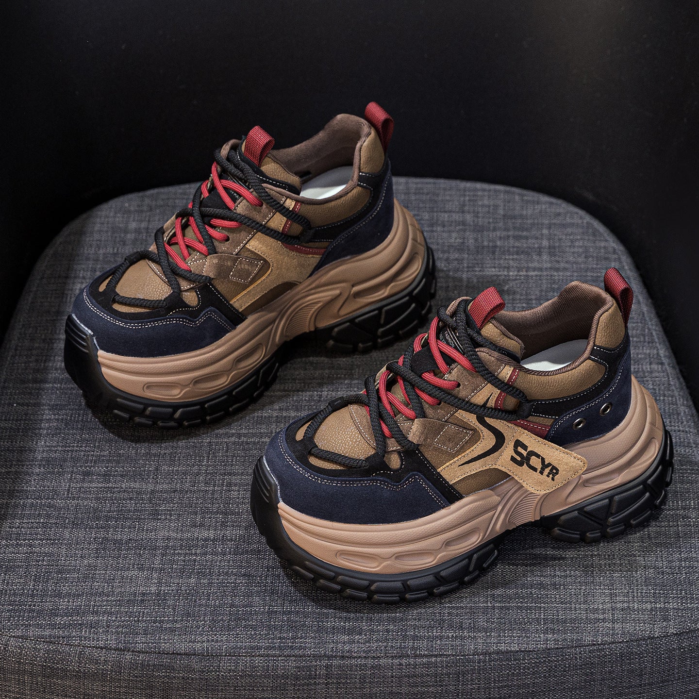 Women's Platform Dad Spring Height Increasing Insole Brushed Retro Women's Shoes