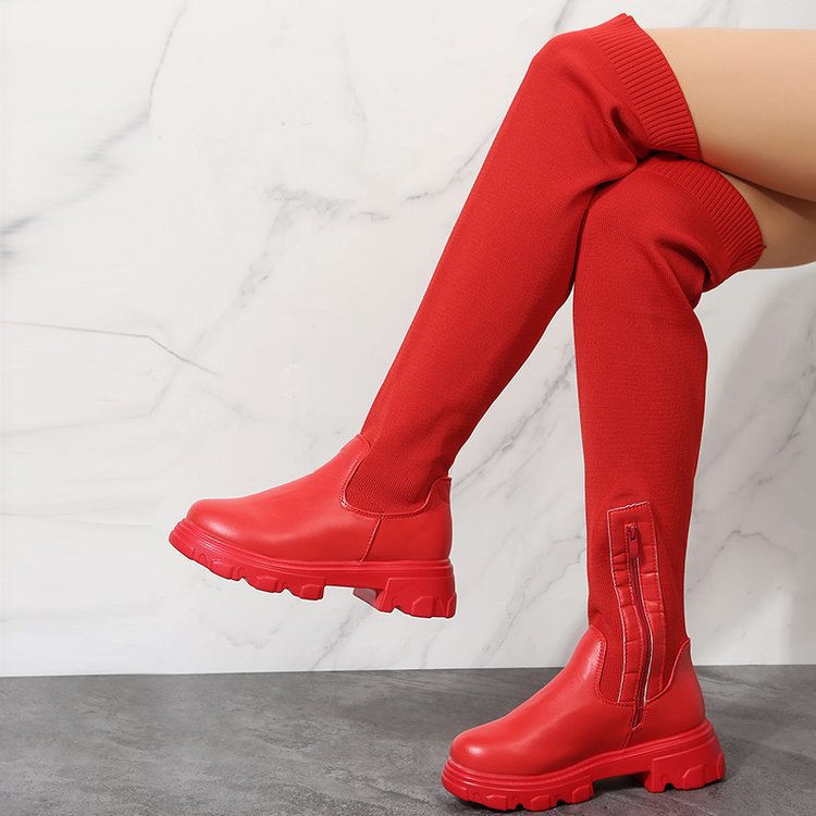 Women's Plus Size Platform Over The Knee Boots