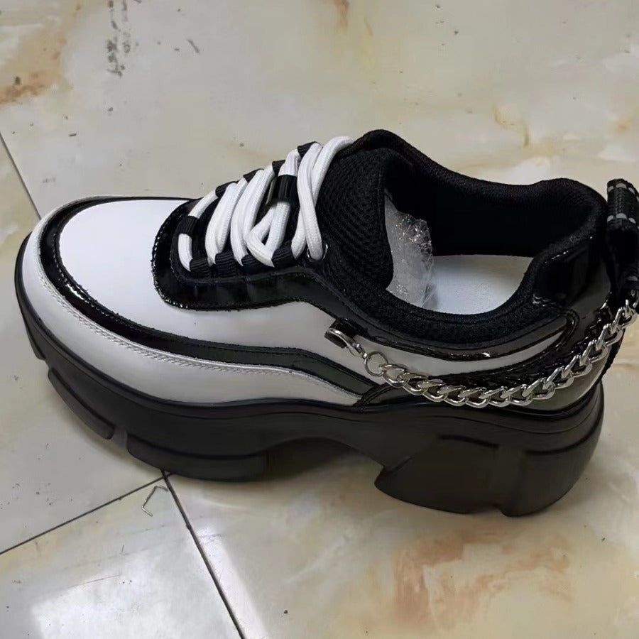 Women's Thick Bottom Chunky Height Increasing Chain Heels