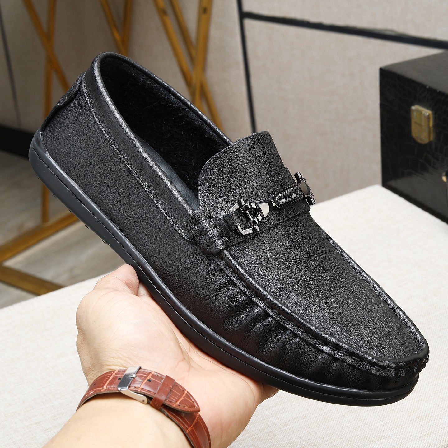 Men's Soft Bottom Breathable Comfortable Slip-on Loafers/doug Shoes