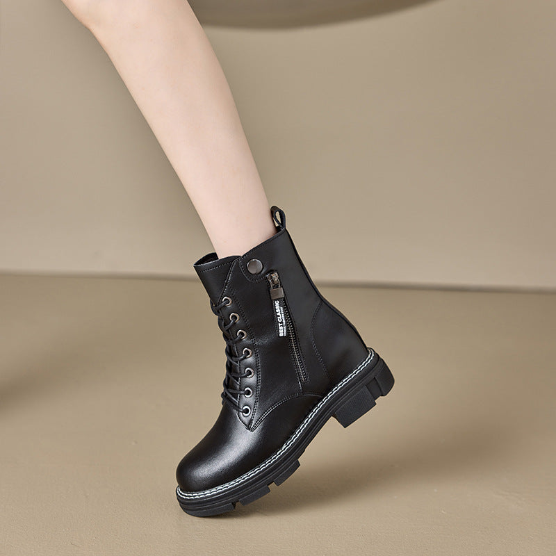 Women's & Men's Autumn Martin Korean Platform Double-sided Zipper Boots