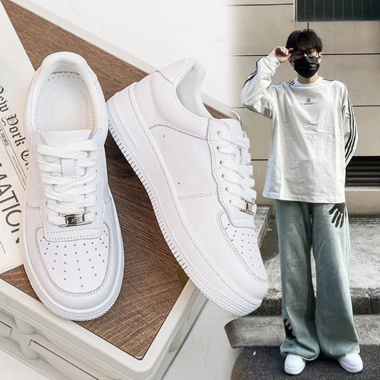 Women's & Men's Thick Sole Increased Sheepskin Breathable Sports Sneakers