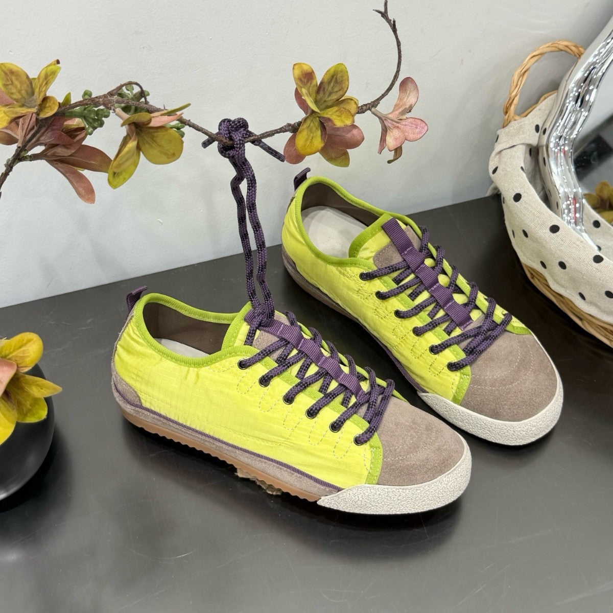 Women's Orange High Top Spring Retro German Women's Sports Shoes
