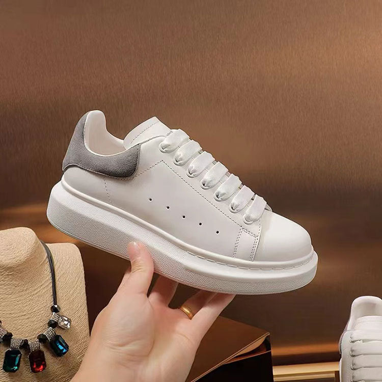 Women's & Men's White Summer Platform Height Increasing Insole Genuine Women's Casual Shoes