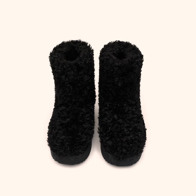 Fur Booties Plush Short Winter Thick Snow Boots