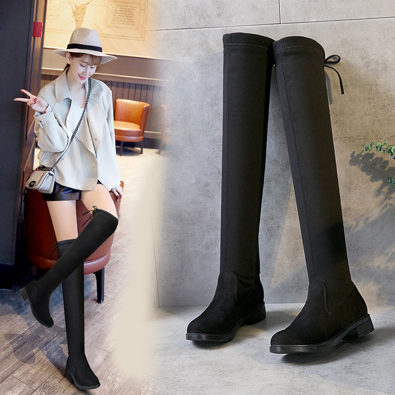 Women's Round Head Over The Knee Stockings Boots