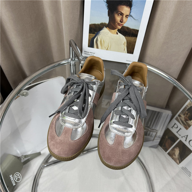Women's Handmade Sier German Training Sports Flat Sneakers