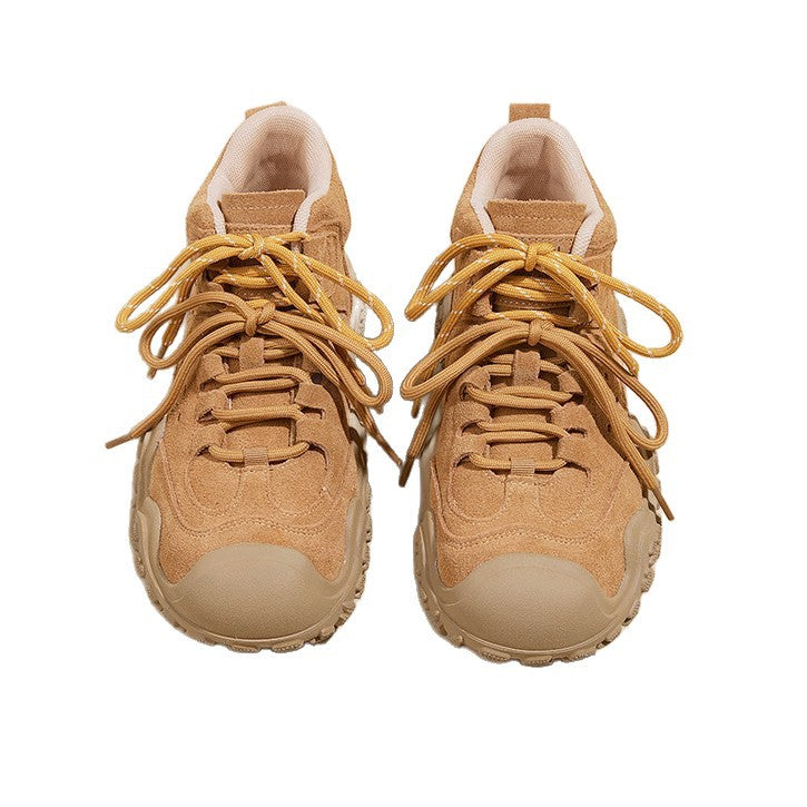 Women's Cute Outdoor Platform Martin Breathable Desert Comfortable Women's Leather Boots