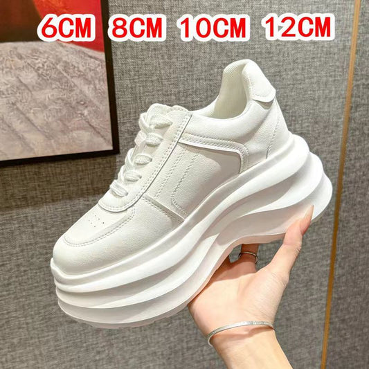 Women's Cm Height Increasing Insole Small White Women's Casual Shoes