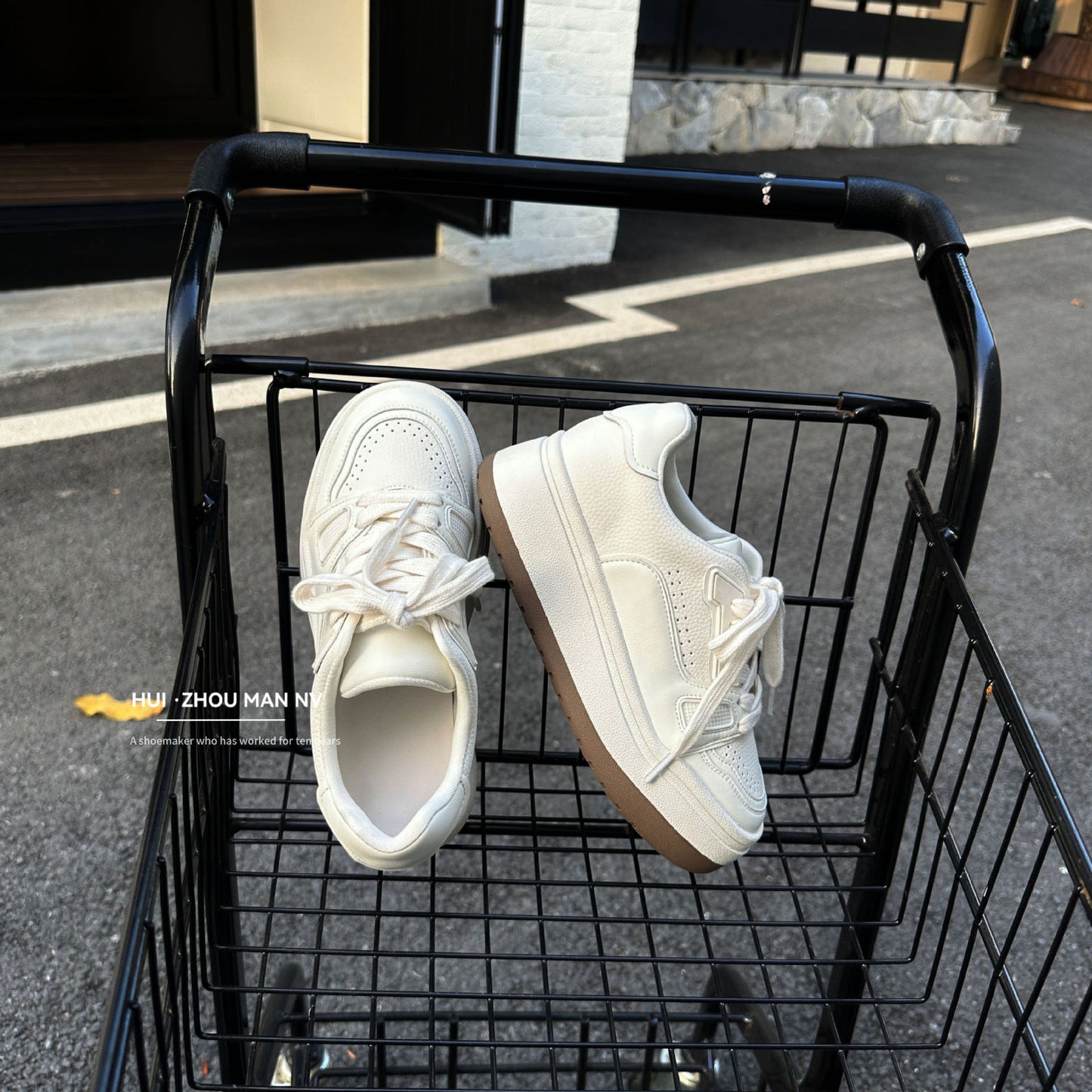 Women's Raise The Bottom White Retro Easy Matching Sneakers