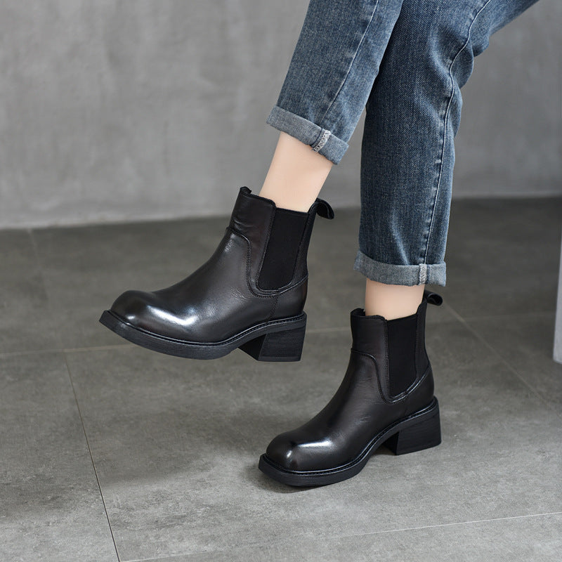 Women's Design British High Chelsea Ankle First Boots