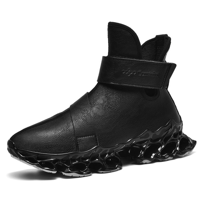 Men's Size Fleece-lined Blade Pu Running Lightweight Men's Sports Shoes