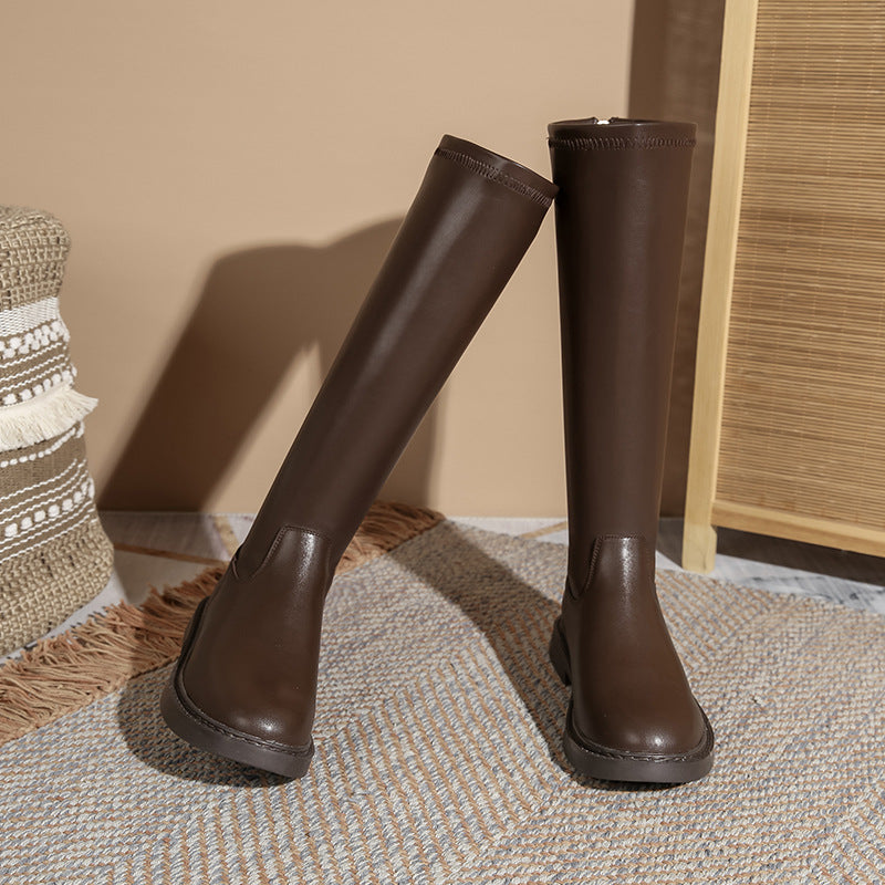 Women's Autumn Veet Padded Plus Size Fat Widened Boots