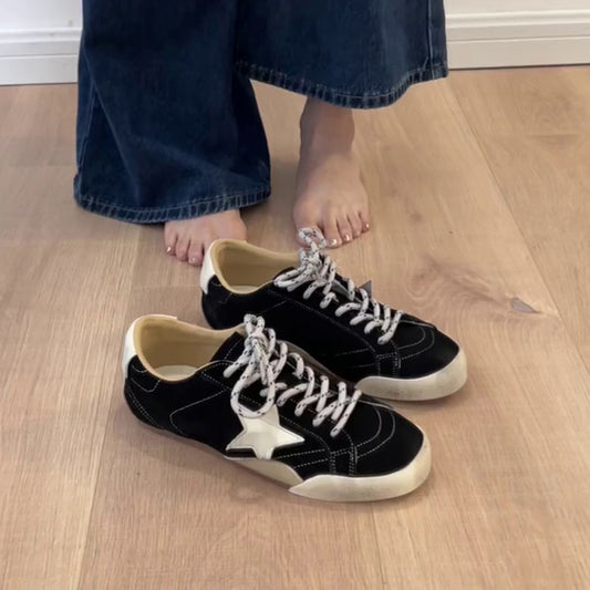 Women's Version Retro Rub Colored Distressed Star Pattern Golden Goose Flat Women's Sports Shoes
