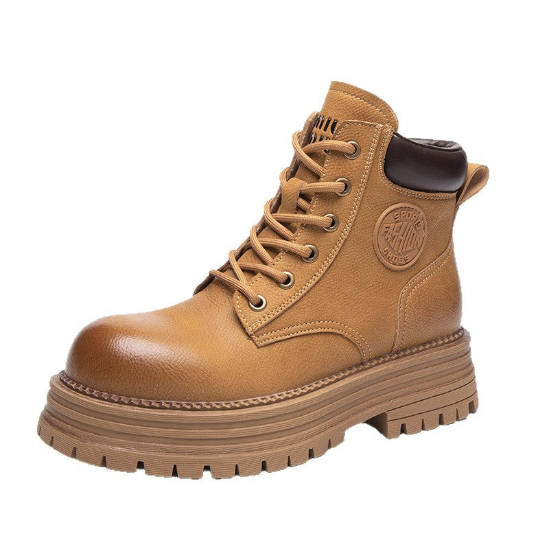 Women's For Worker British Style Ankle Thick Boots
