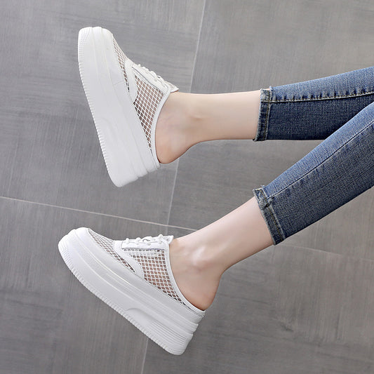Women's Summer Toe Cap Platform Muffin Height Slippers