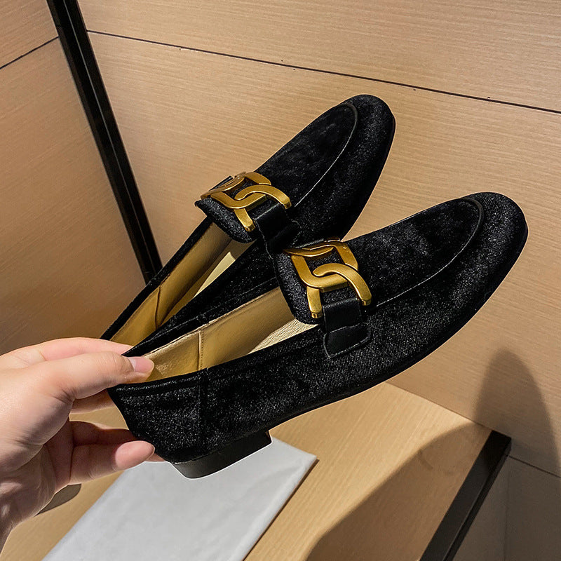 Women's Flat Spring Retro Step-on Pumps Slip-on Women's Casual Shoes