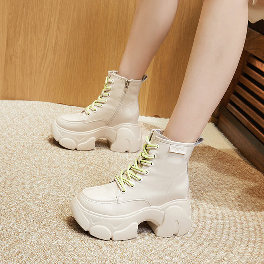 Women's Martin Small Height Increasing Insole Middle British Boots