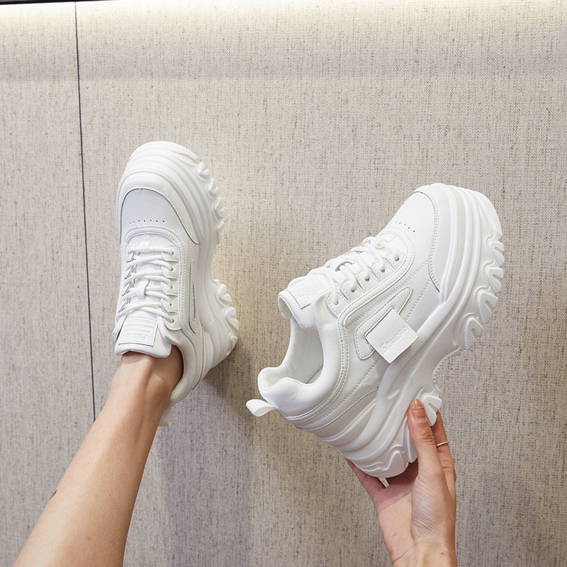 Women's Dad Spring Breathable Platform Height Increasing Women's Casual Shoes