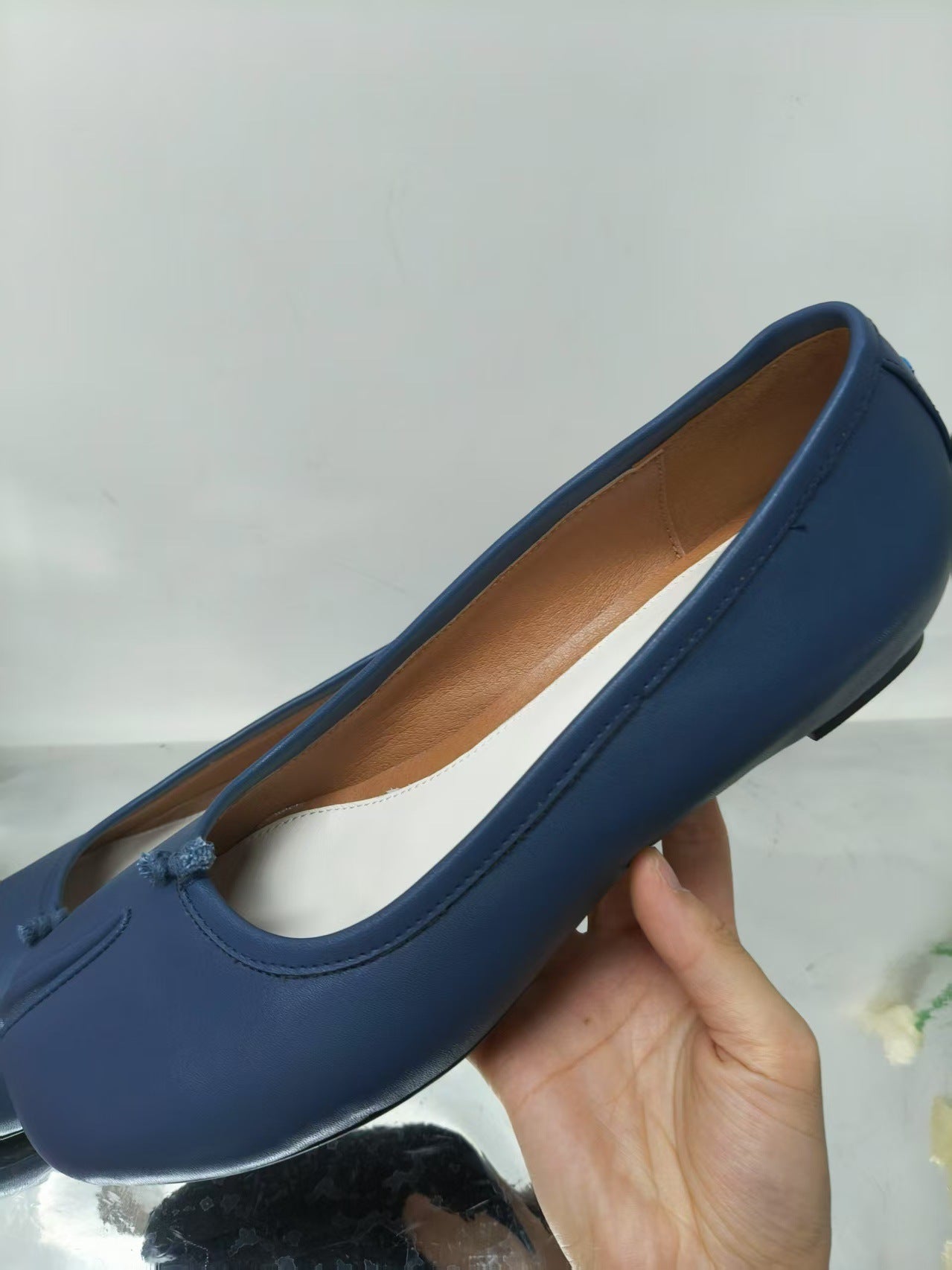 Women's Pleated Flat Round Toe Trotter Horseshoe Women's Fashion Shoes