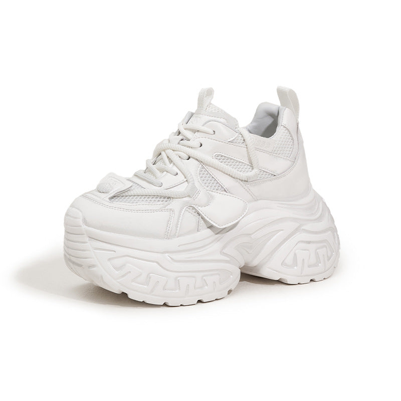 Women's Height Increasing Insole Dad Summer Platform Hollow Mesh Surface Brushed Women's Shoes