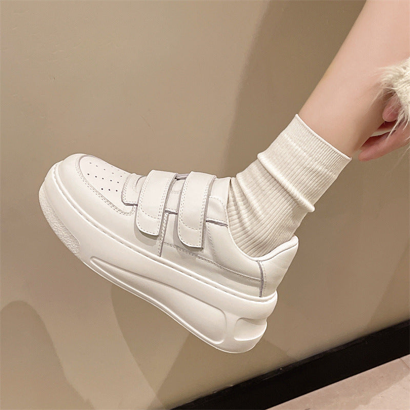 Women's Genuine Inside Outside Velcro Platform Heightened Easy Women's Casual Shoes