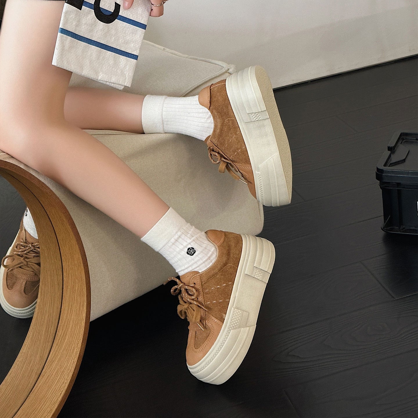 Women's Layer Cowhide Easy Wear Autumn Platform Women's Shoes