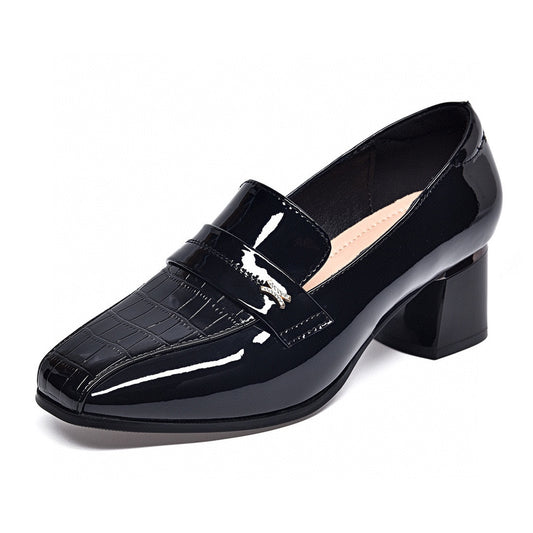 Women's Cowhide Low-cut Slip-on Two Kinds Of Women's Shoes