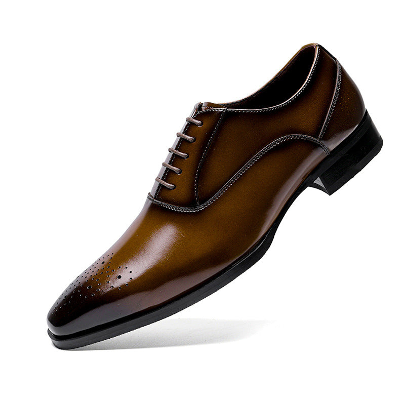 Men's Genuine Business Formal Cowhide Gentleman Pure Leather Shoes