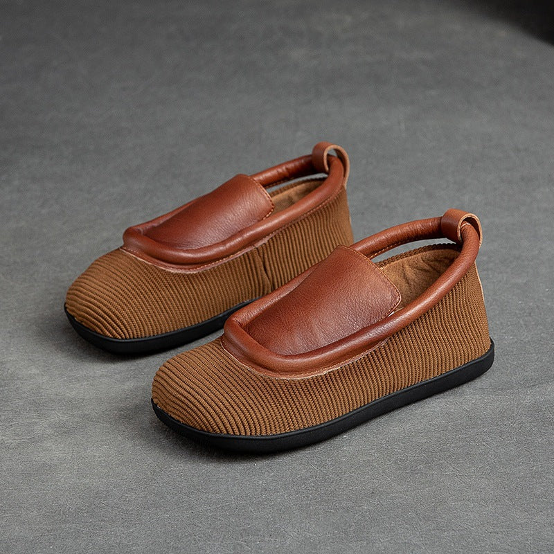 Women's Shu Autumn Flat Solid Color Retro Casual Shoes