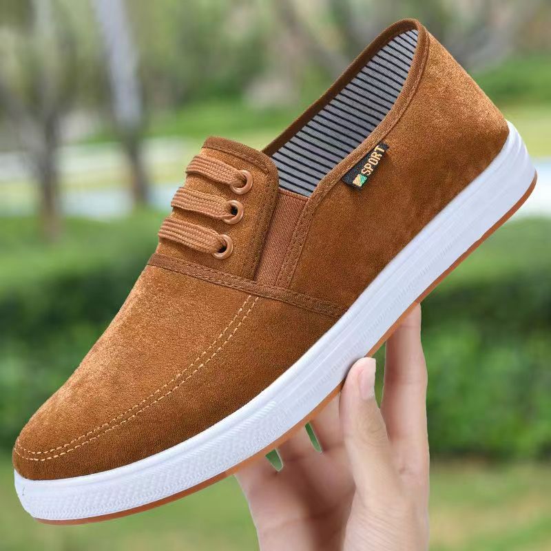 Men's Pumps Slip-on Tendon Sole Dad Canvas Shoes