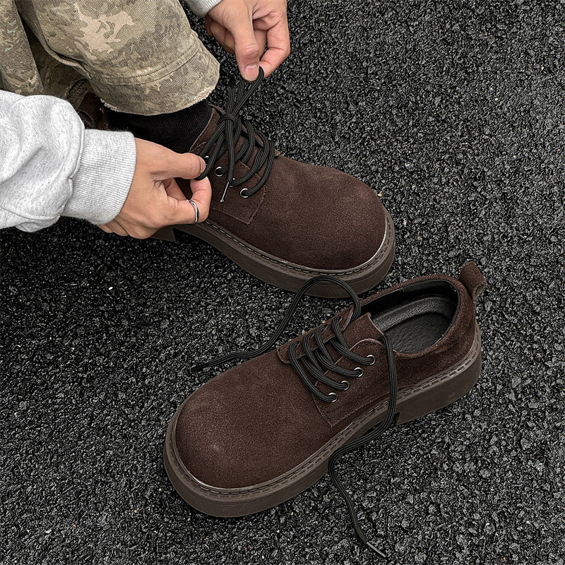 Glamorous Platform Retro Big Head Martin Leather Shoes