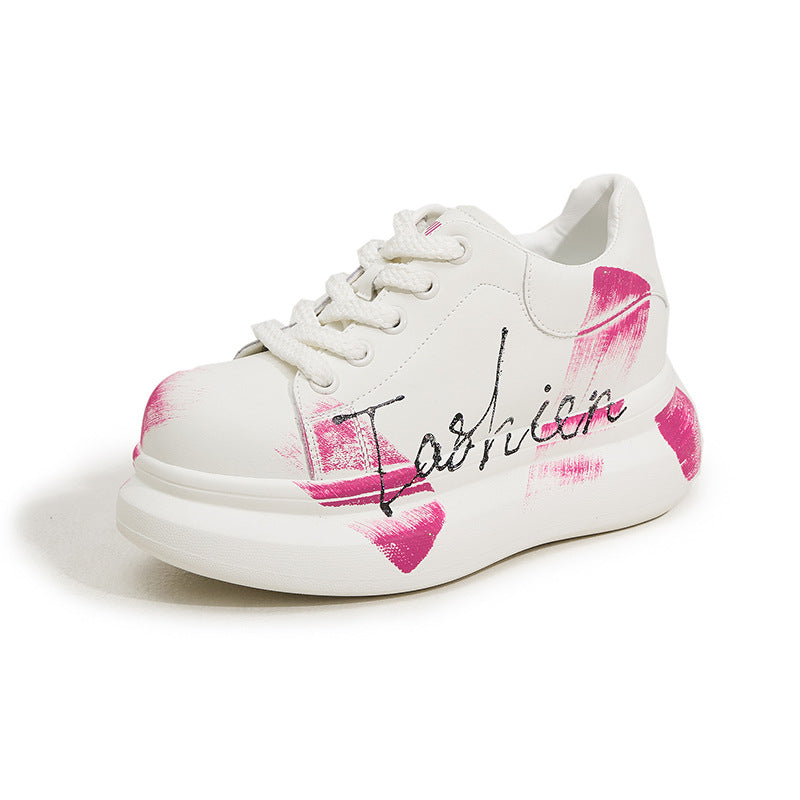 Women's White Spring Trendy Wild Super Popular Iti Women's Casual Shoes