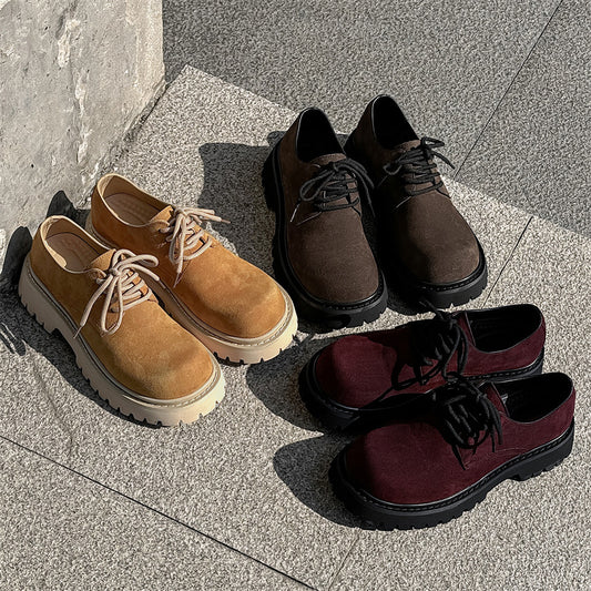 Men's Derby Spring Martin Vintage Thick Bottom Leather Shoes