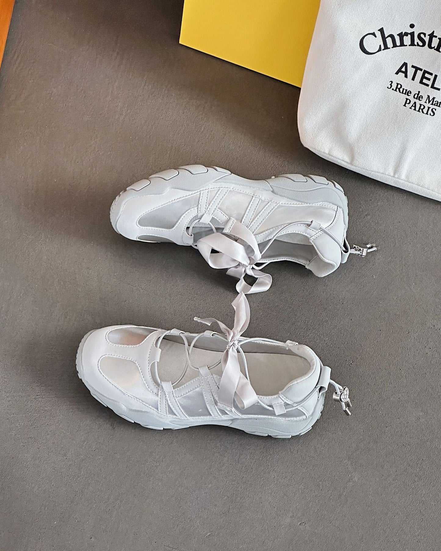 Women's Minority Fashion Ballet Platform Bow Flat Sneakers