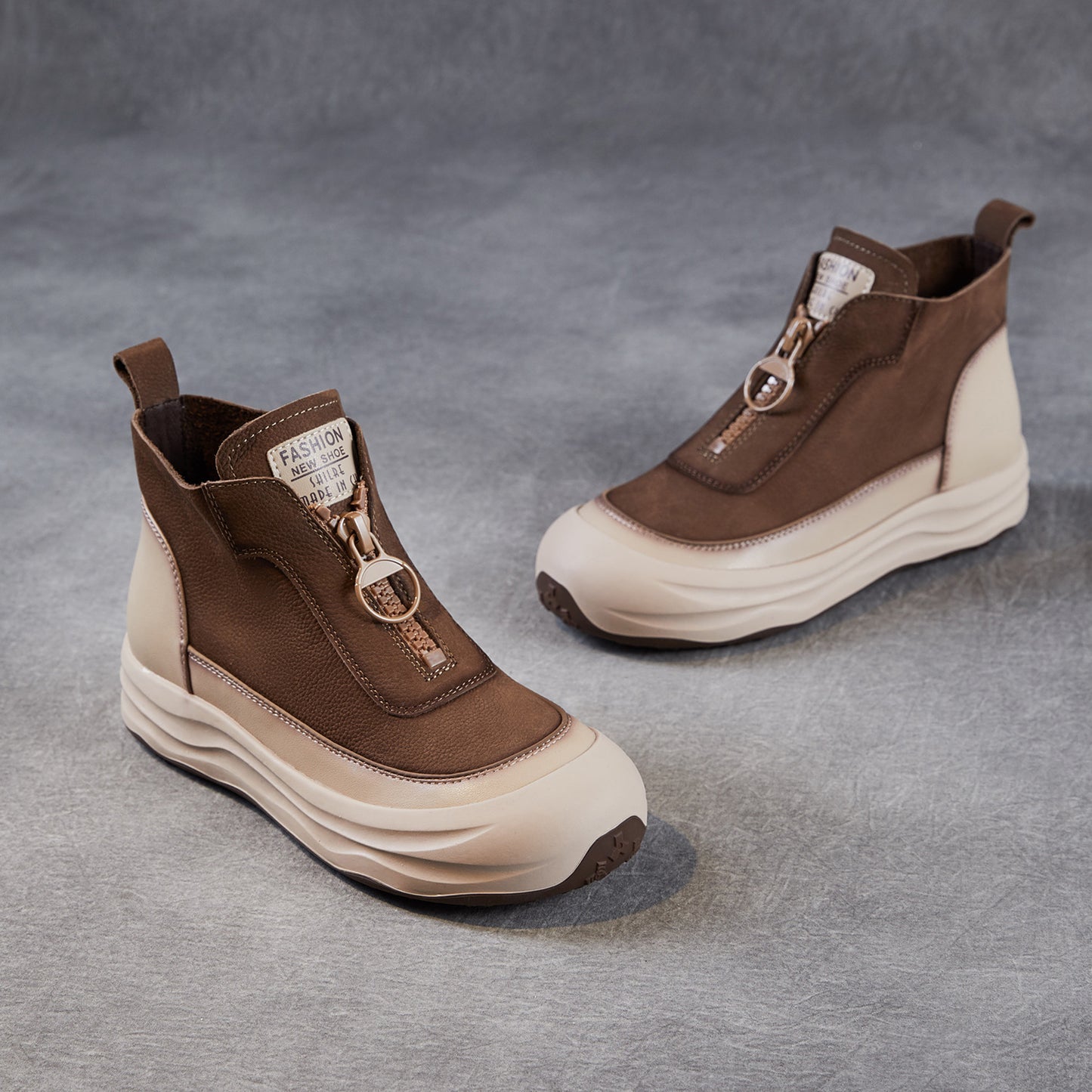 Women's Autumn Genuine Retro Thick-soled Martin Cowhide Women's Leather Boots