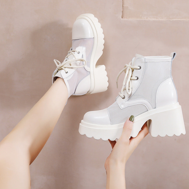 Women's Mesh Summer Chunky High Platform Muffin Sandals