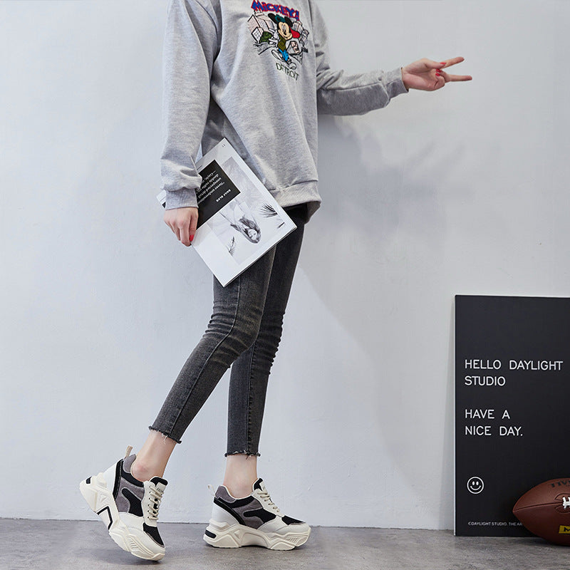Women's Popular Platform Daddy Korean Autumn Invisible Casual Shoes