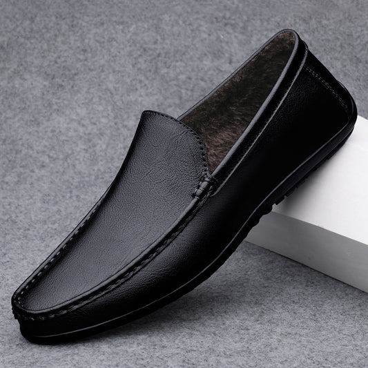 Men's Pedal Genuine Lazy Doug Feeling Soft Bottom Business Men's Casual Shoes